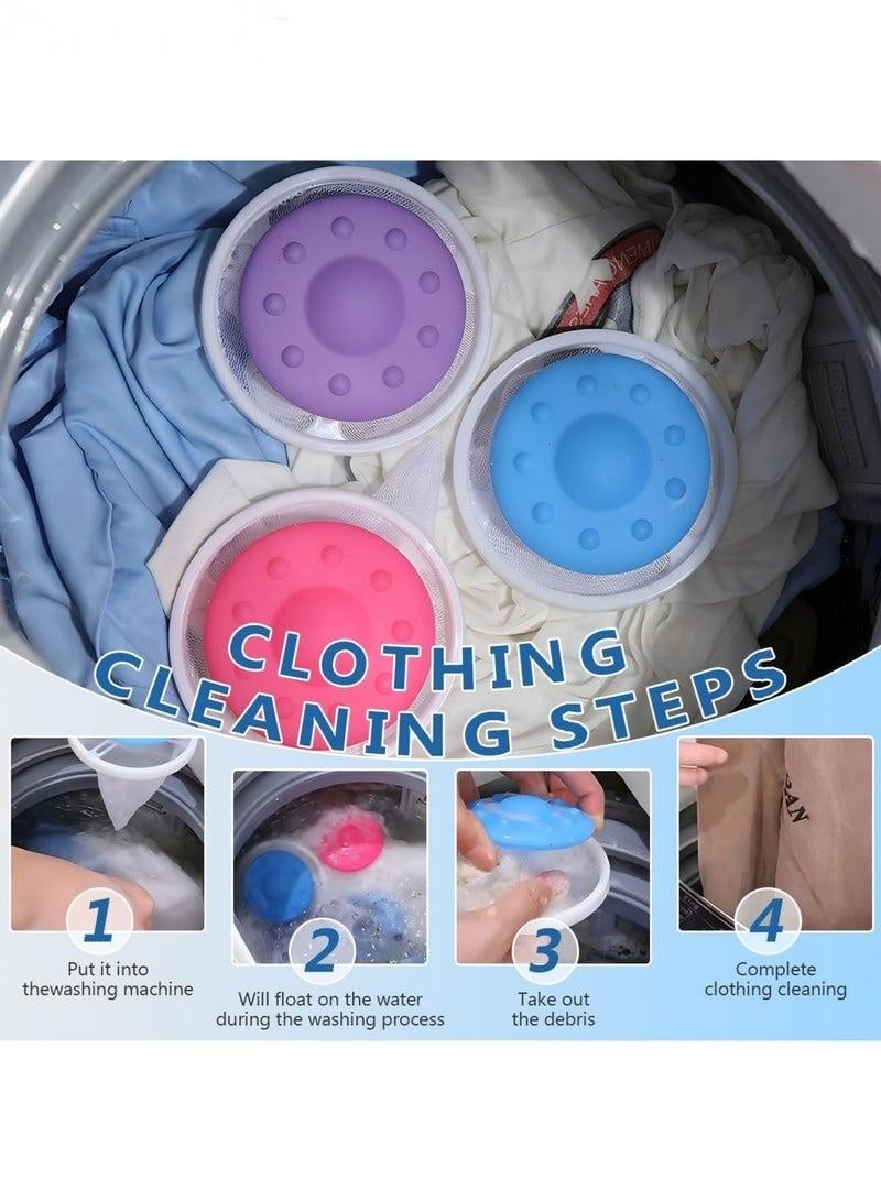 3 قطع من أكياس شبكية عائمة قابلة لإعادة الاستخدام لغسالة الملابس، فلتر للشعر، مزيل لشعر الغسيل، جامع لشعر الحيوانات الأليفة، تصميم شبكي بلاستيكي للاستخدام المنزلي، يعمل بدون كهرباء ويمنع التشابك - Image 5